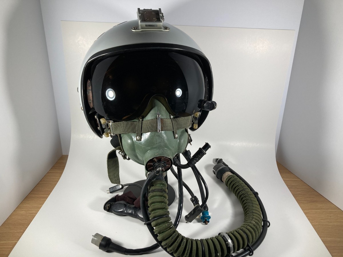 Original Russian ZSh-7A Fighter Pilot Helmet w/ KM-34D Oxygen Mask