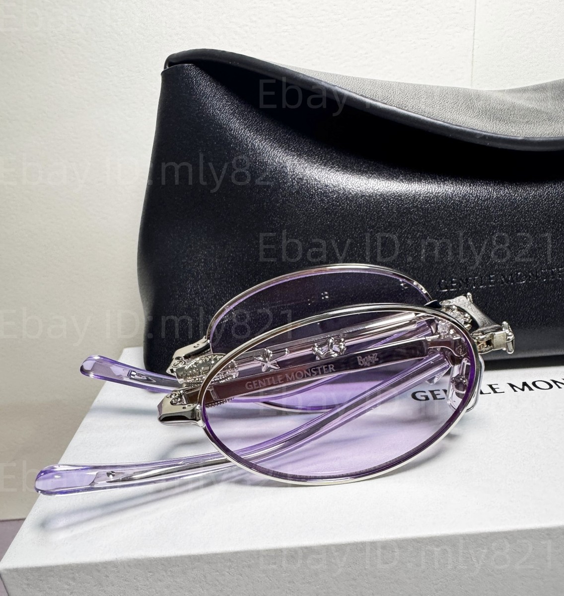 完売Gentle Monster Bratz Pico 02 Pocket ピコ Gentle Monster x Bratz Pico 02(V) Violet Oval Glasses Doll