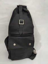 Vintage Black Leather Shoulder Bag