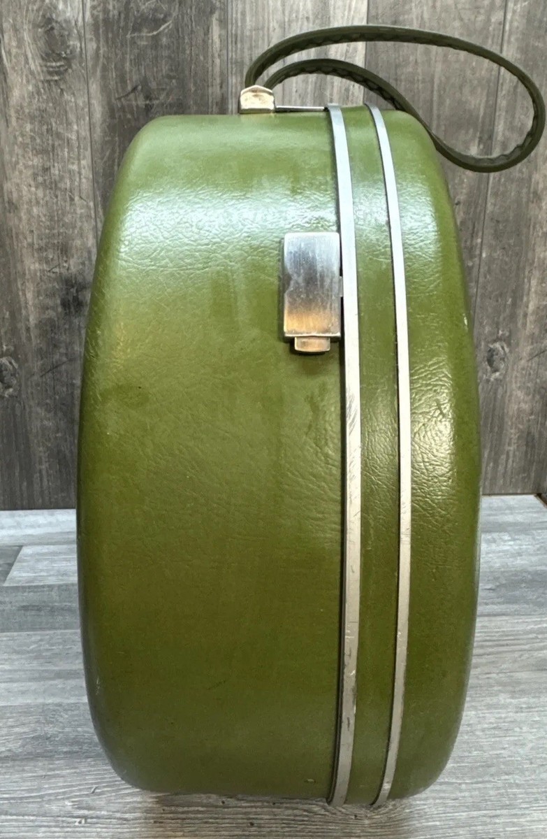 VTG Round Samsonite Luggage Silhouette Green 1960s Weekend