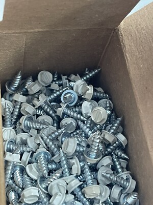 SELF PIERCING OFF WHITE Slotted Screws  #8-15 X  1/2'', SC12HERR