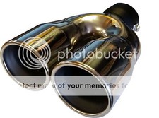 For Volvo V60 6.35''/170MM TWIN EXHAUST TIP TAIL PIPE  STAINLESS STEEL CLIP ON