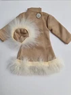 Vintage Barbie Clone Fur-Trimmed Coat & Hat Mod Outfit 1960s-1970s