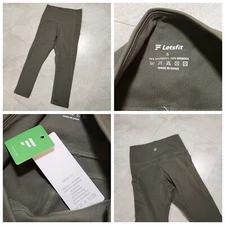 Fabletics Womens S Small LetsFit Green Leggings Yoga Pants NWT NEW