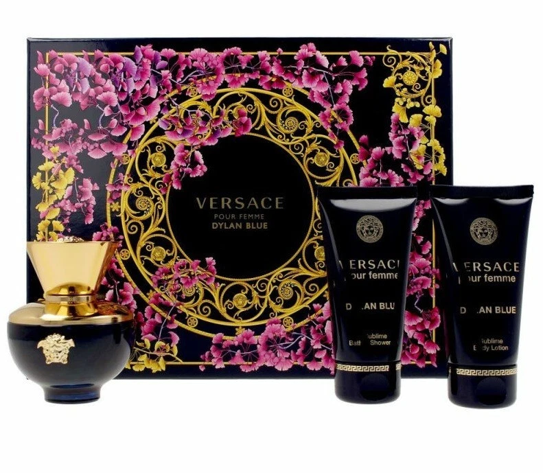 Versace Pour Femme Dylan Blue EDP 4-Piece Gift Set in Bole