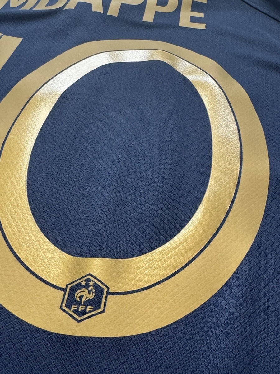 2022 France Home Jersey #10 Mbappe 2XL Nike World Cup Final