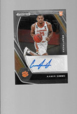 2021-22 Prizm Draft Picks Aamir Simms Silver Prizm Rookie Auto RC #DP-ASI  #674