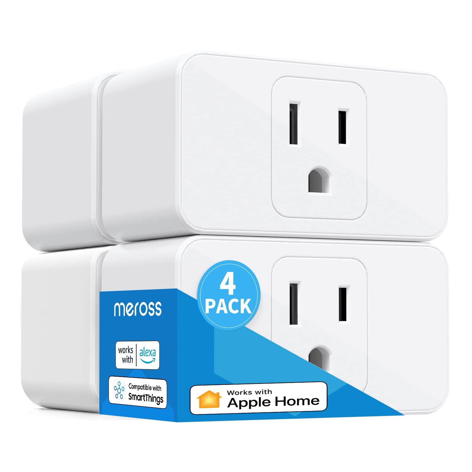 Smart Plug Mini Support Apple HomeKit, Siri, Alexa, App Control, Timer, 15A &...-image