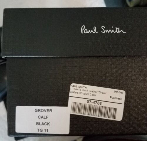 PAUL SMITH Black Grover Calf Black Loafers NIB Size 11 - Picture 4 of 6