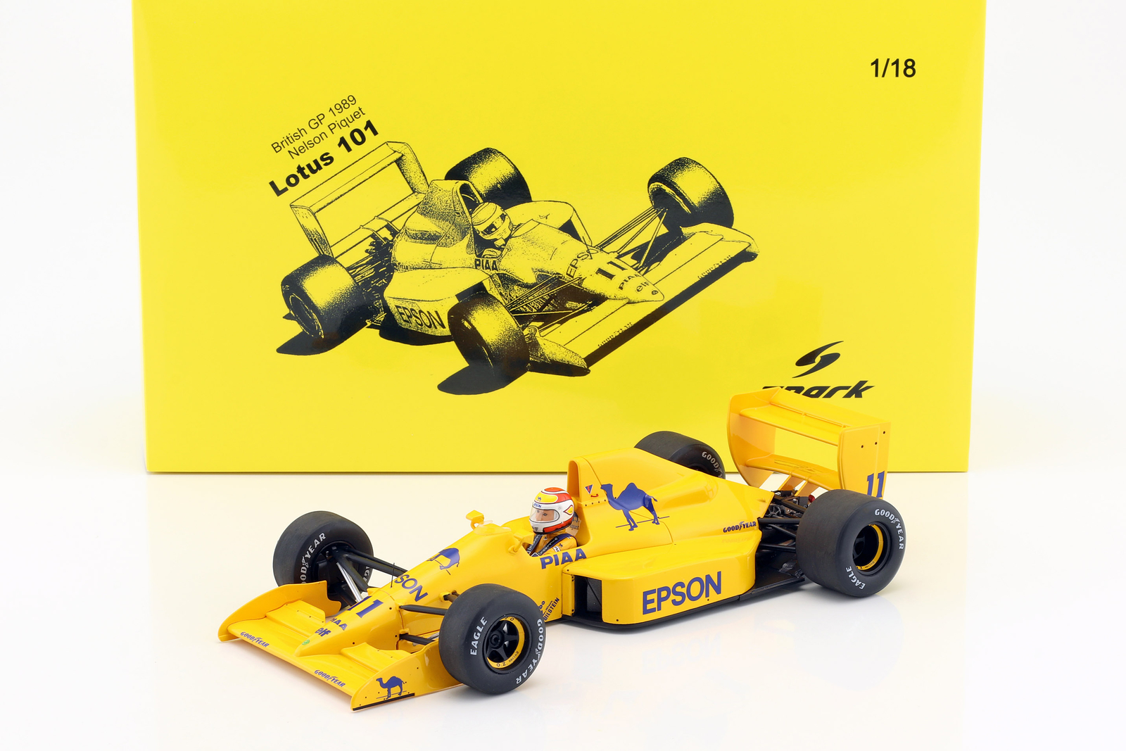 Nelson Piquet Lotus 101 11 britannique GP formule 1 1989 1 18 Spark Nelson Piquet Lotus 101 11 britannique GP formule 1 1 1 1989 1 18 Spark 2b488d