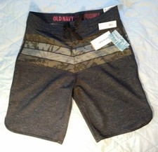 New Mens OLD NAVY Built in Flex Board Shorts 10" Swim Sz 28 or 30 UPF 40 NWT