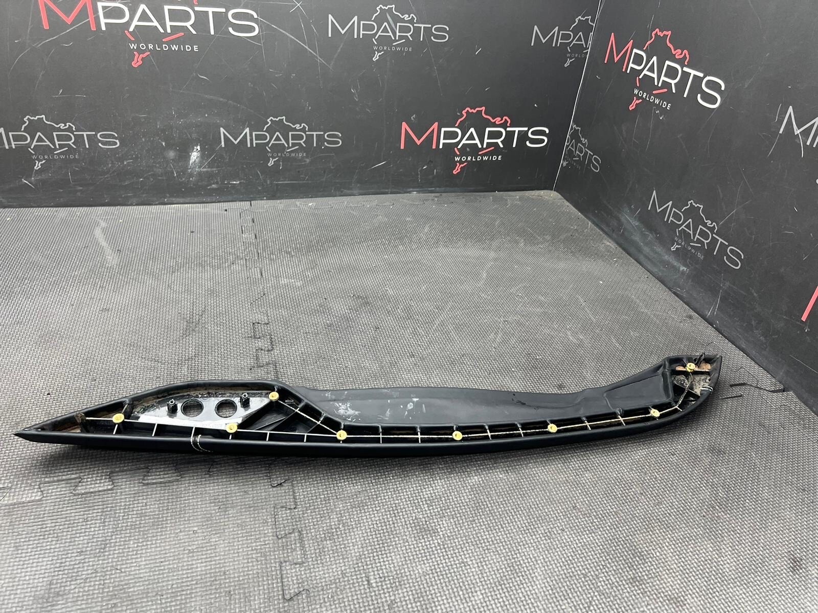 15-19 FERRARI 488 CENTER TUNNEL CONSOLE TRIM PANEL OEM LEATHER WHITE STITCHING
