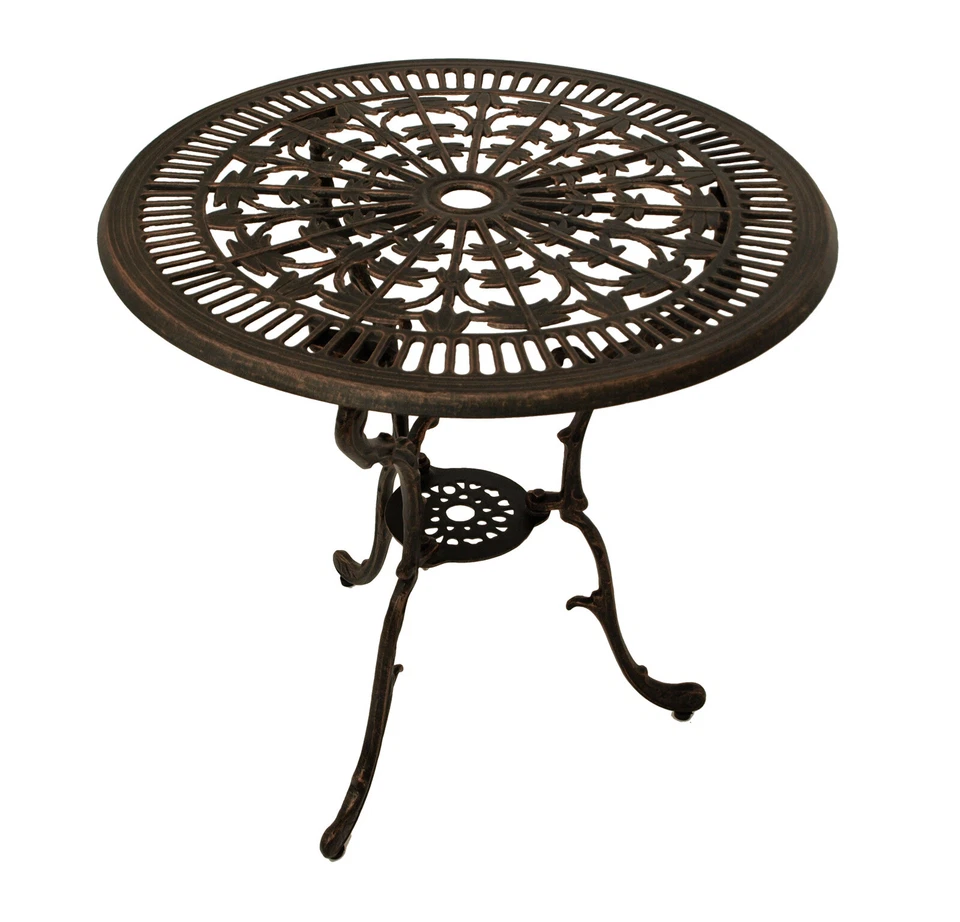 Sitzgruppe Gartenset Gartenmöbel Gartengarnitur LUGANO 3-teilig Alu Metall braun - Bild 3 von 4