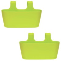 2X Balkonkasten Blumenkasten Pflanzkasten Blumentopf Oval Zum HäNgen GrüN