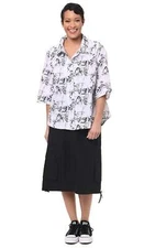 Tulip Clothing Tulip Alice Womens Shirt in White Etching