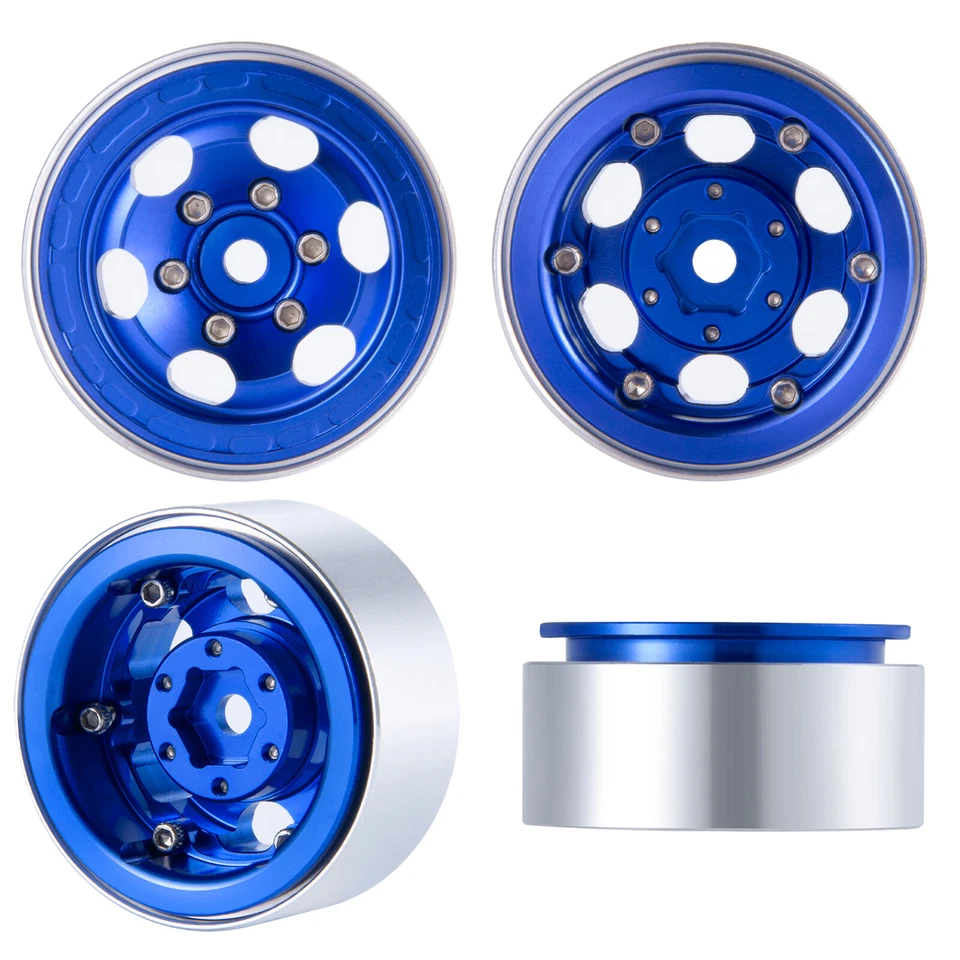 4x Beadlock Felgen 1.0 " Rad für Traxxas RC Crawler 1/18 TRX4M 1/24 Axial SCX24 - Bild 3 von 4