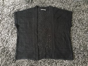 black sleeveless cardigan ladies