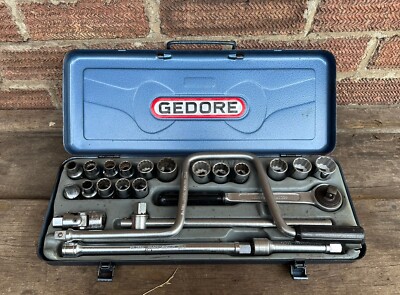 Vintage Gedore ED19 TAWXU Steckschlüsselsatz Ratsche Mechaniker Schraubenschlüssel Set altes Werkzeug