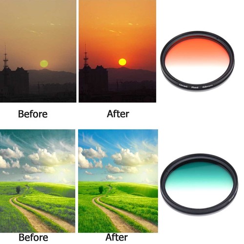 6Pcs 58mm Camera Grad Color Lens Filter Accessory Kit For Canon EOS 1100D 600D - Picture 4 of 9