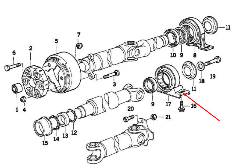 NEU BMW 3 E46 ANTRIEBSMITTELSTÜTZLAGER 26121229317 1229317 