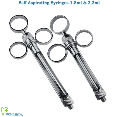 2 Self Ansaugrauchmelder Spritzen Anästhesie Zahnärztliche Chirurgie Instrumente - Bild 1 von 3
