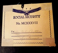 Vintage H. Fishlove & Co Social Security Panties Card dated 1944