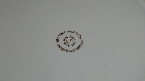 soupiere legumier porcelaine pate fine royal C G Cirot Gadouin Vierzon gibiers - Imagen 7 de 10