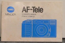 Minolta AF-Tele Camera Manual