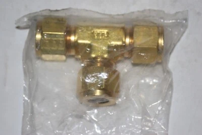 1/2" Tube OD Brass Union Tee Connector Fitting SSP DuoLok IBD8UT - Image 1 of 3