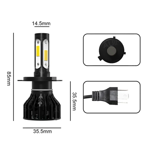 Luces Fuertes Para Auto Coche Luz Carro Bombillas Kit H4 9003 LED Blanco Hi/lo Beam - Imagen 2 de 12