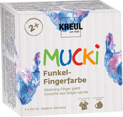 MUCKI Funkel-Fingerfarbe, 4er Set