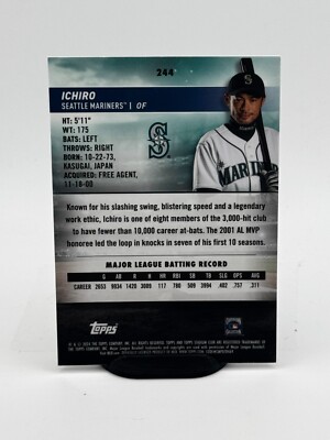 2024 Topps Stadium Club Chrome Ichiro Suzuki SP #244 Seattle 