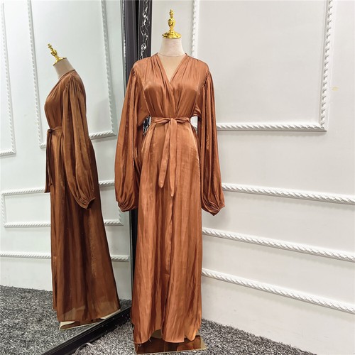Cárdigan islámico abierto abaya mujeres musulmanas maxi vestido caftán vestido cóctel - Imagen 79 de 83