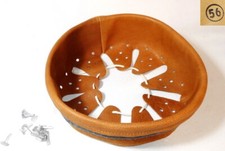 Intérieur cuir couleur tabac et rivet casque allemand M35, 40, 42 WWII repro t56