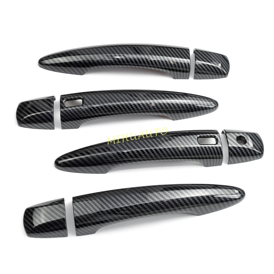 Tira de manija de puerta de fibra de carbono y cubierta de taza de cuenco para Nissan Altima 2019-2024 Foto 3 de 4