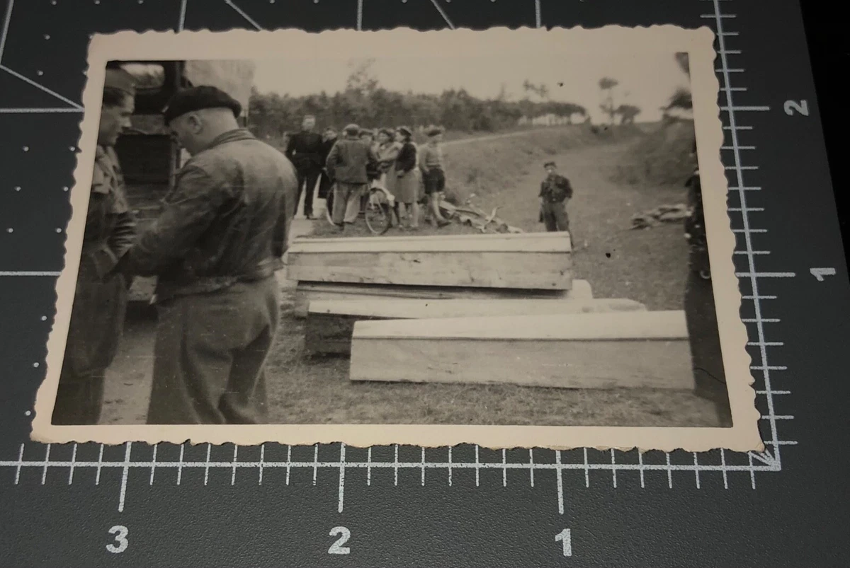 1940 s COFFIN Pile Military Burial Post Mortem Funeral Vintage