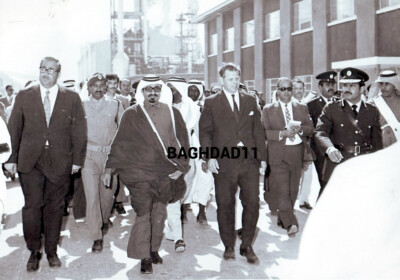 Qatar. . Reprinted photo Emir of Qatar Sheikh Khalifa bin Hamad Al Thani, 1970s