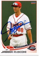 Jagger Rusconi 2017 Greenville Drive Signed Card