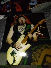 Adrian Smith Signed 8x10 Iron Maiden Final Frontier Brave New World Dance Of...