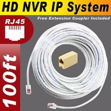100ft SWANN NVR POE SWNVK-873008 NVR8-7300 HD NVR IP 100 Copper Cable