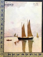 Bote de velero 1947 deportivo ilusión marina arte de cubierta de navegación náutica FC2604