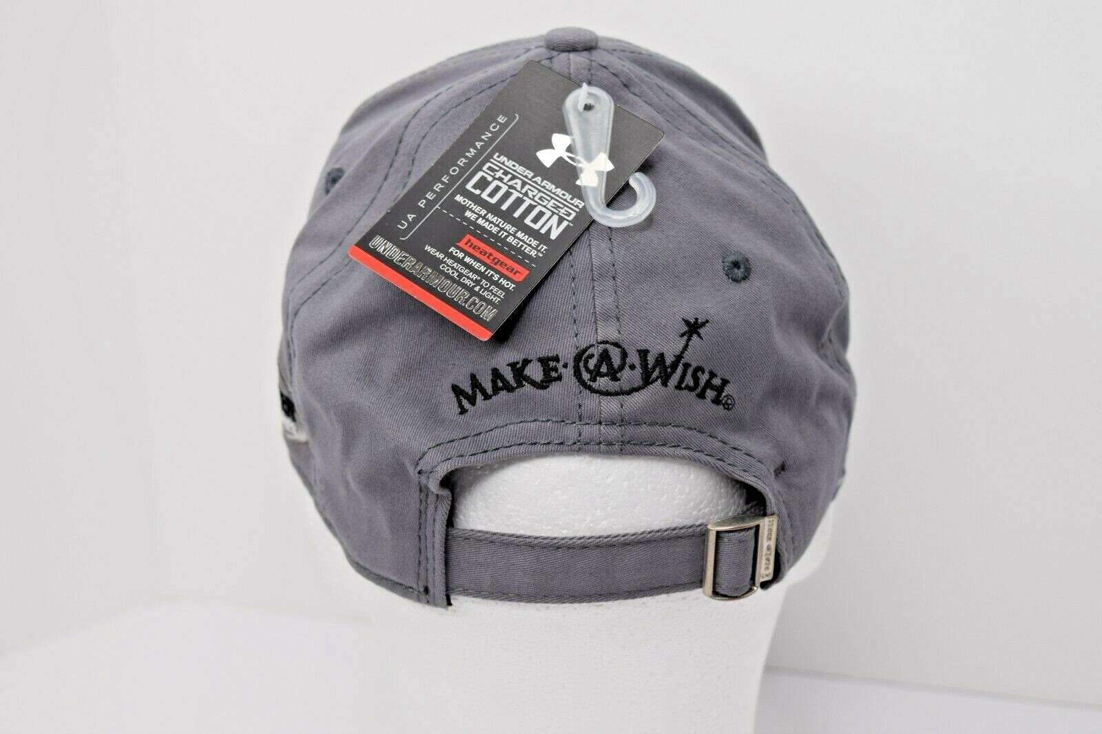 Under Armor Grey Baseball Hat/Cap Adjustable Truc… - image 4
