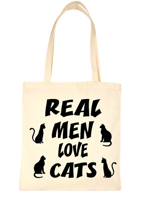 Echte Männer Liebe Katzen Liebhaber Einkaufstasche Tasche fürs Leben 