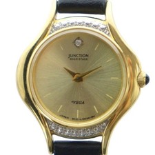 Citizen Vega Junction High Stage Watch Quartz Gold Leather Band 5E21-L04128