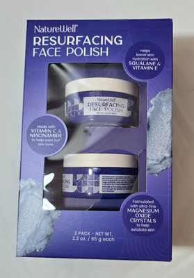 NatureWell Resurfacing Face Polish, 2.3 Ounce, 2 Jar Pack