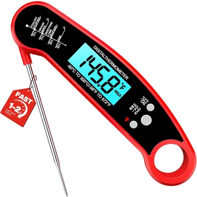 Digital Meat Thermometer for Grilling, BBQ, Air Fryer, Smoker, Candy Making - Image 1 of 4
