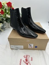 Women's Christian Louboutin PROMIDAVOL 35 Crock leather Chelsea Boots 37.5