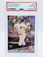 2017 TOPPS NOW #674 AARON JUDGE ROOKIE CARD RC PSA 10 GEM MINT YANKEES MVP. rookie card picture