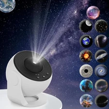 Galaxy Projector, 12 in 1 Planetarium Star Projector Realistic Starry White