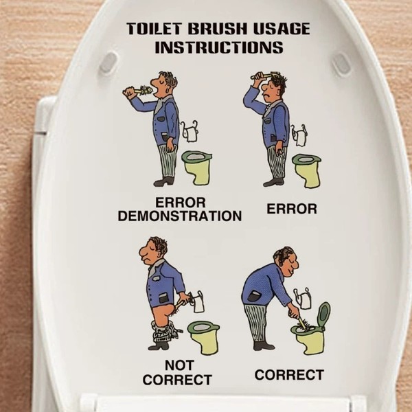 Toiletten Deckel Aufkleber Lustige Sticker Wc Badezimmer Deko Humor Wandtattoo-image